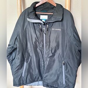 Columbia Omni-Shield Insulated Jacket Mens XL Black Full Zip Pockets